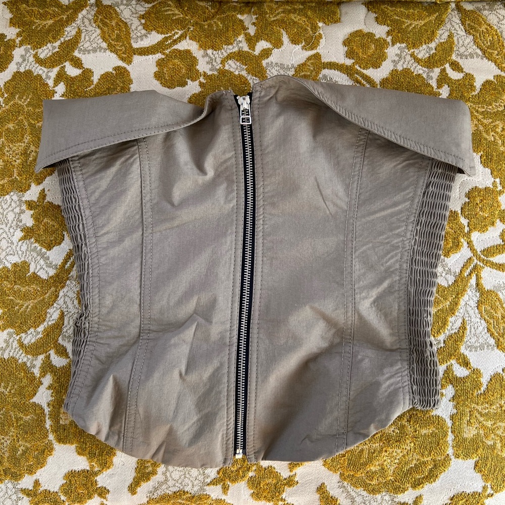 Zara Zipper Corset Top